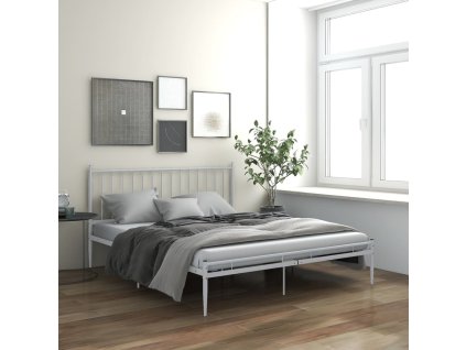 Rám postele bílý kov 180 x 200 cm 325025