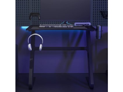 Herní stůl s nohami ve tvaru ZZ černý 90 x 60 x 75 cm 325410