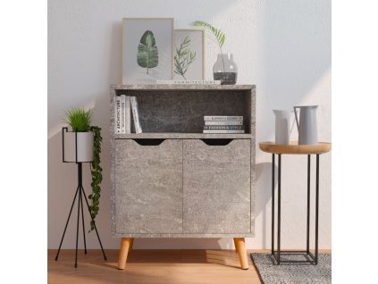 Příborník betonově šedý 60 x 30 x 72 cm kompozitní dřevo 326826