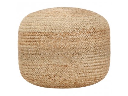 Ručně vyrobený sedací puf 45 x 30 cm juta 248071