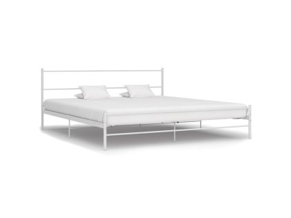 Rám postele bílý kov 180 x 200 cm 284697
