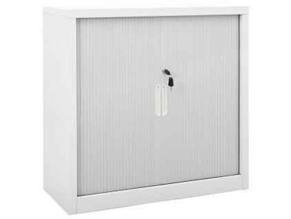 Skříň s posuvnými dveřmi šedá 90 x 40 x 90 cm ocel 336430