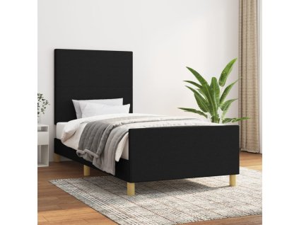 Rám postele bez matrací černá 90x190 cm textil 3124857