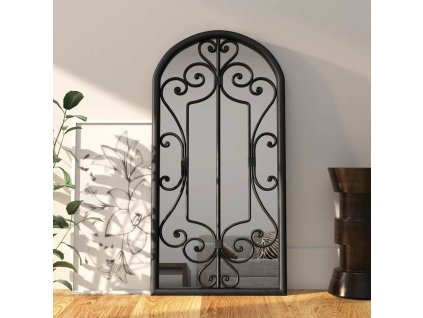 Zrcadlo černé 70 x 30 cm železo do interiéru 3093546