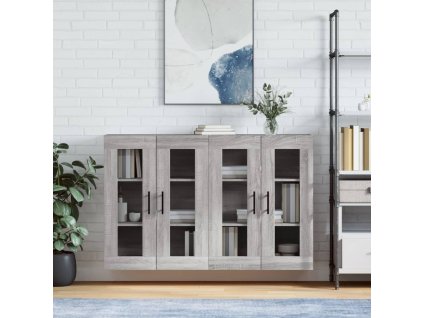 Nástěnné skříňky 2 ks šedé sonoma kompozitní dřevo 3197967