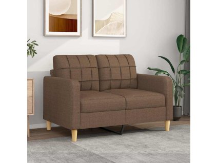 2místná pohovka hnědá 120 cm textil 359086