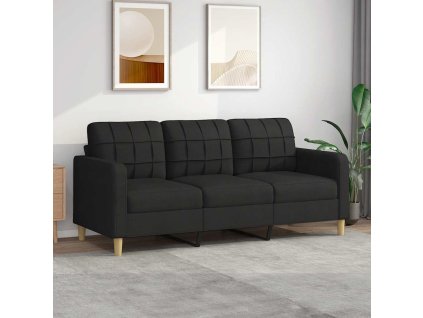 3místná pohovka černá 180 cm textil 359103