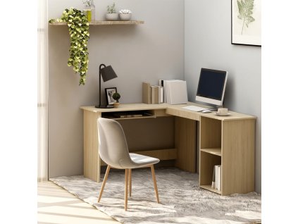 Rohový psací stůl dub sonoma 120 x 140 x 75 cm kompozitní dřevo 800750