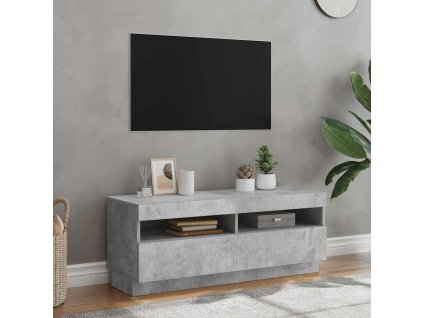 TV skříňka s LED osvětlením betonově šedá 100 x 35 x 40 cm 804458