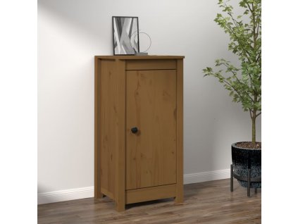 Příborník medově hnědý 39x35x80 cm masivní borové dřevo 813730