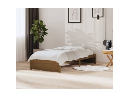 Rám postele medově hnědý masivní dřevo 90 x 200 cm 814937