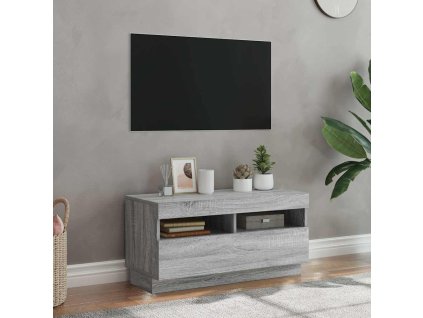 TV skříňka s LED osvětlením šedá sonoma 80 x 35 x 40 cm 815724