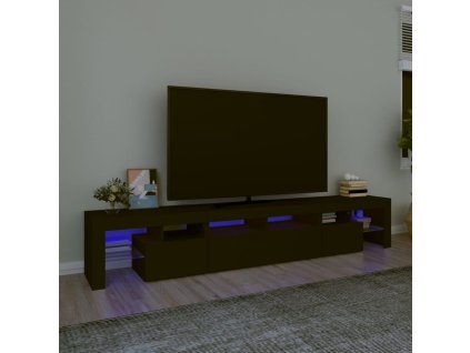 TV skříňka s LED osvětlením černá 230x36,5x40 cm 3152787