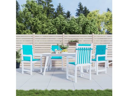 Podušky na židli s nízkým opěradlem 4 ks tyrkysové textil 361338