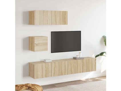 4dílný set TV skříněk dub sonoma kompozitní dřevo 3114648