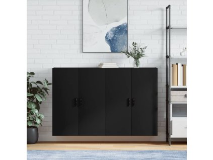 Nástěnné skříňky 2 ks černé 69,5 x 34 x 90 cm 3195636