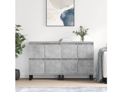 Příborníky 2 ks betonově šedé kompozitní dřevo 3190185