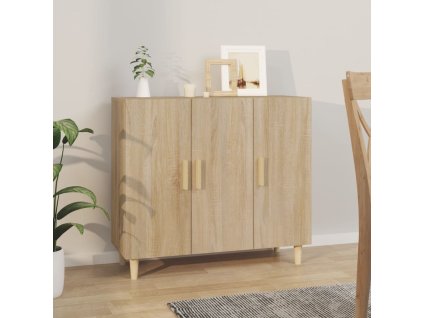 Příborník dub sonoma 90 x 34 x 80 cm kompozitní dřevo 812495