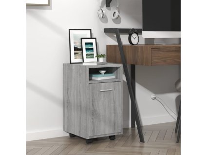 Odkládací skříňka na kolečkách šedá sonoma 33x38x60 cm kompozit 815853