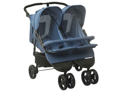 Dvojitý kočárek námořnická modrá ocel 10244