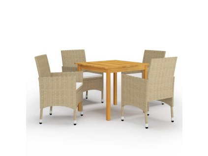 5dílný zahradní jídelní set béžový 3067673