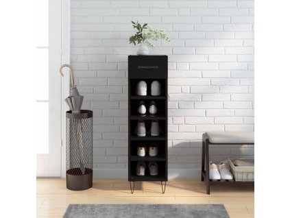 Botník černý 30 x 35 x 105 cm kompozitní dřevo 829669