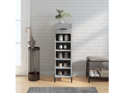 Botník betonově šedý 30 x 35 x 105 cm kompozitní dřevo 829688