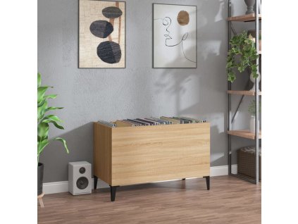 Skříňka na LP desky dub sonoma 74,5x38x48 cm kompozitní dřevo 831968