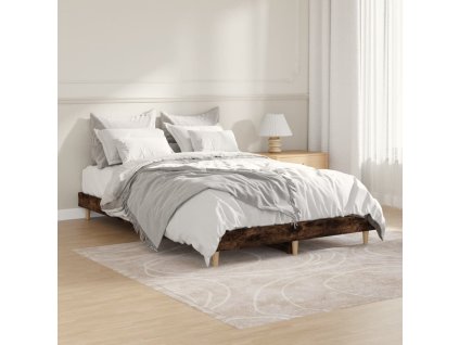 Rám postele bez matrace kouřový dub 120x190 cm kompozitní dřevo 832090