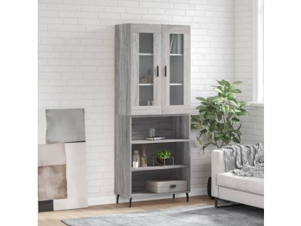 Skříň highboard šedá sonoma 69,5 x 34 x 180 cm kompozitní dřevo 3198743