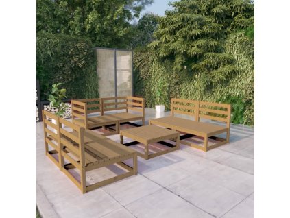 7dílná zahradní sedací souprava medově hnědá masivní borovice 3075417