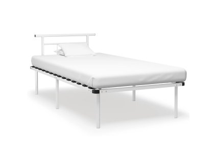 Rám postele bílý kov 100 x 200 cm 324824