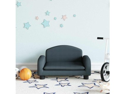 Dětská pohovka tmavě šedá 50 x 40 x 30 cm textil 3196370