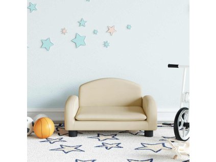 Dětská pohovka krémová 50 x 40 x 30 cm textil 3196368