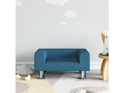 Dětská pohovka modrá 50 x 40 x 26,5 cm samet 3196336