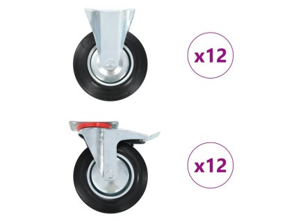 24 ks pojezdová kolečka 200 mm 278059