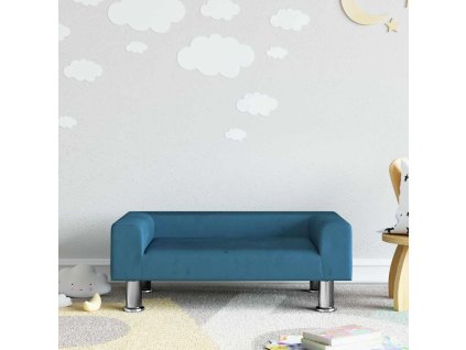 Dětská pohovka modrá 70 x 45 x 26,5 cm samet 3196329