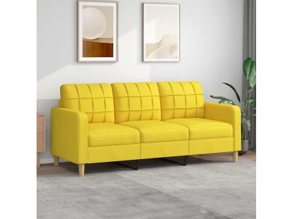 3místná pohovka světle žlutá 180 cm textil 359104