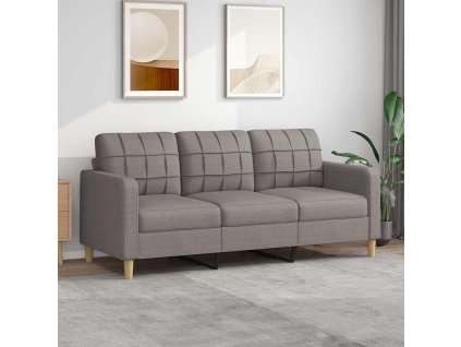 3místná pohovka taupe 180 cm textil 359106