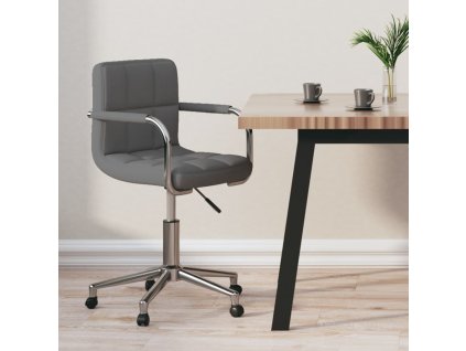 Otočná kancelářská židle světle šedá textil 334791