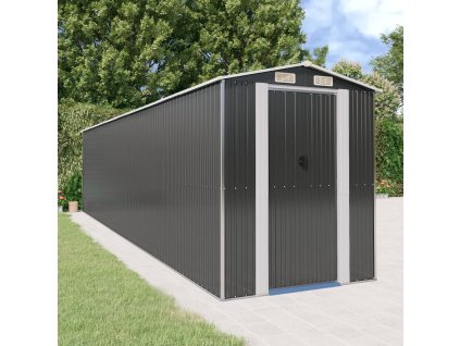 Zahradní kůlna antracitová 192 x 855 x 223 cm pozinkovaná ocel 3147457
