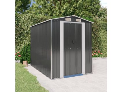 Zahradní kůlna antracitová 192 x 274 x 223 cm pozinkovaná ocel 3147450