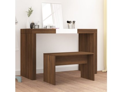 Stolička k toaletnímu stolku hnědý dub 70 x 35 x 45 cm kompozit 820525