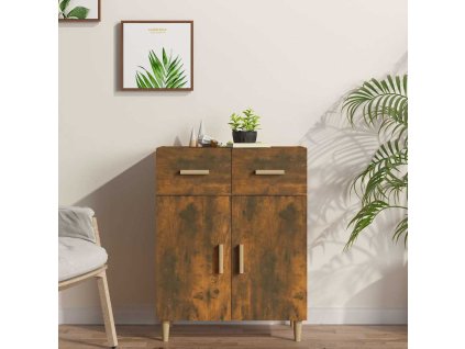 Příborník kouřový dub 69,5 x 34 x 89 cm kompozitní dřevo 817357