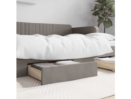 Zásuvky pod postel 2 ks taupe kompozitní dřevo a textil 833913