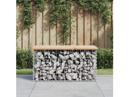 Zahradní lavice gabionový design 83x44x42 cm masivní borovice 834356