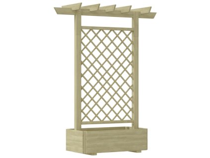 Zahradní pergola s truhlíkem 162 x 56 x 204 cm dřevo 41702