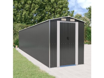 Zahradní kůlna antracitová 192 x 938 x 223 cm pozinkovaná ocel 3147458