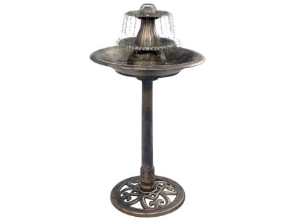 Ptačí pítko s fontánou bronzové 50 x 91 cm plast 48233