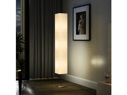 Stojací lampa s ocelovým stojánkem béžová 170 cm 60262